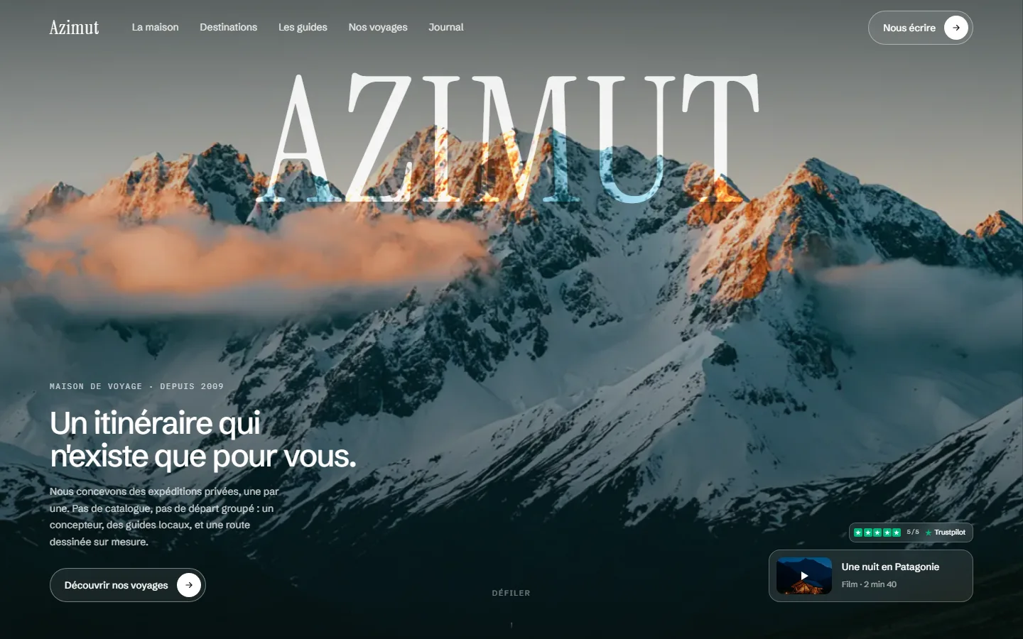Haut de page d'Azimut